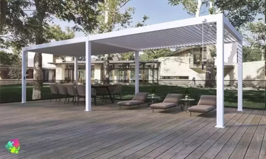 Huge King Aluminium Louvered Pergola Gazebo 3x8m Cosy Deals